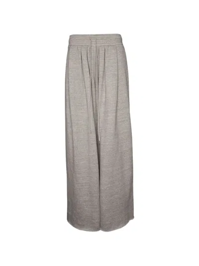 Chloé Elasticated-waist Drawstring Trousers In Gray