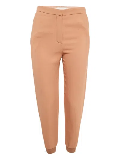 Pre-owned Chloé Elasticated-waistband Track Pants In Brown