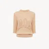 Chloé Wool And Silk Logo-applique Top