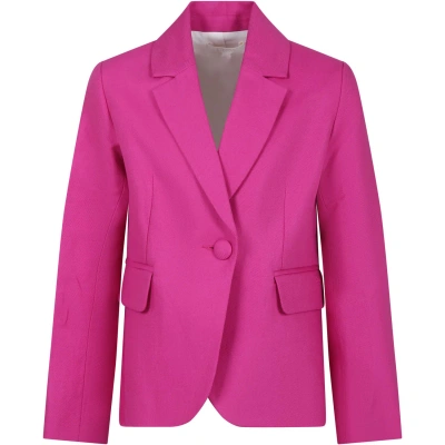 Chloé Kids' Elegant Fuchsia Jacket For Girl In Rosa