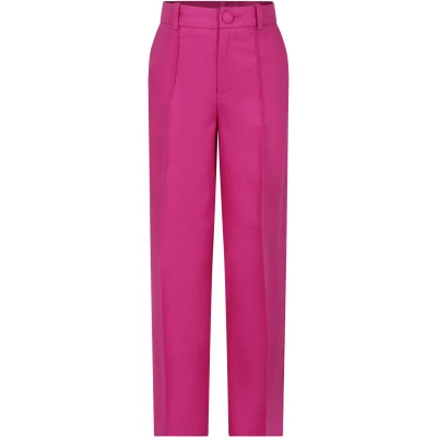 Chloé Kids' Elegant Fuchsia Trousers For Girl In Rosa