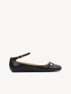 Chloé Misty Leather Ballerinas For Women In Black