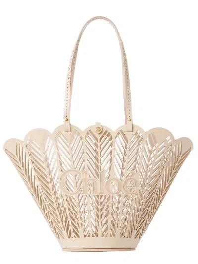 Chloé Elegant Mini Tote Bag - 28.5 Cm Height In Neutral