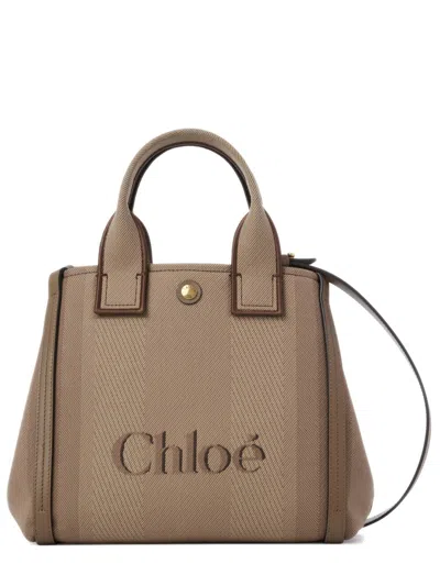Chloé Chloè Elegant Mini Tote With Adjustable Strap - Height 23.5 Cm In Sand