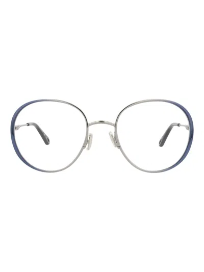 Chloé Elegant Round/oval Women's Eyeglasses In Blue