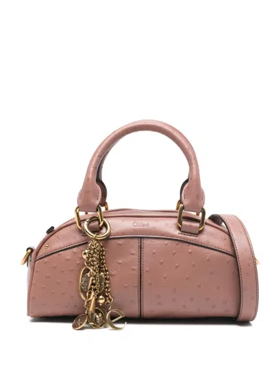 Chloé Elegant Women's Mini Bowling Handbag In Brown
