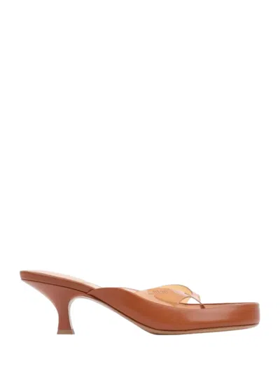 Chloé Junie Leather And Tpu Thong Sandals In Multi