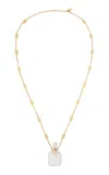 Chloé Elixir Brass; Crystal And Resin Necklace In Gold