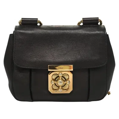 Pre-owned Chloé Elsie Black Leather Shoulder Bag ()