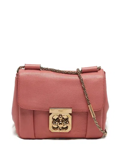 Pre-owned Chloé Elsie Leather Chain Shoulder Bag In Pink
