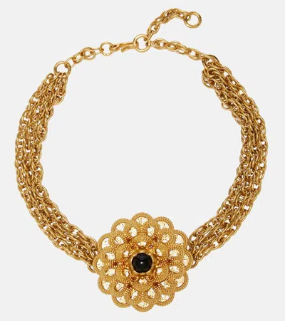 Chloé Embellished Necklace In Gold
