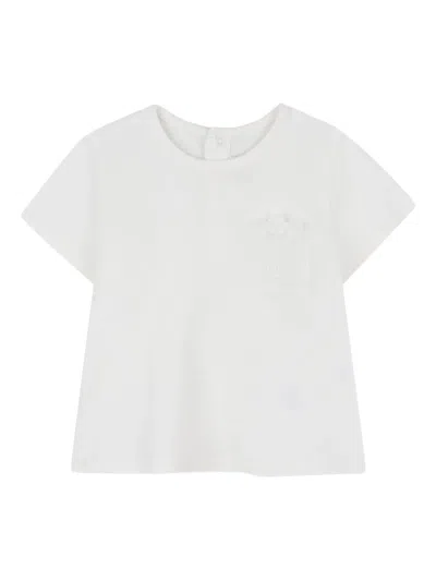 Chloé Babies' Embellished T-shirt In White