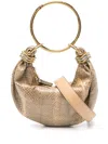 Chloé Embellished Watersnake Shoulder Bag In Neutral