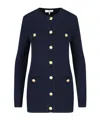 Chloé Embellished Cable-knit Cotton Cardigan In Black