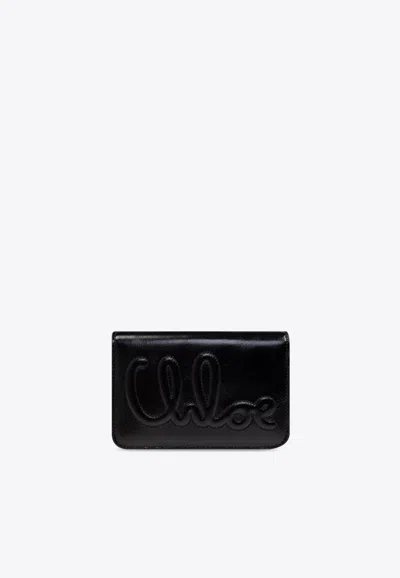 Chloé Embossed-logo Bi-fold Leather Wallet