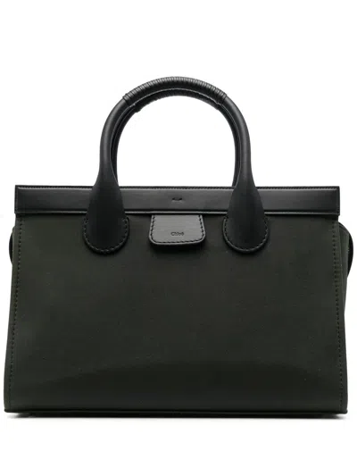 CHLOÉ EMBOSSED-LOGO COTTON TOTE BAG