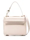 Chloé Embossed-logo Leather Tote Bag In Neutrals