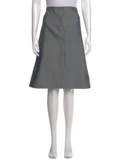 Pre-owned Chloé Embroidered Accent Knee-length Skirt In Blue