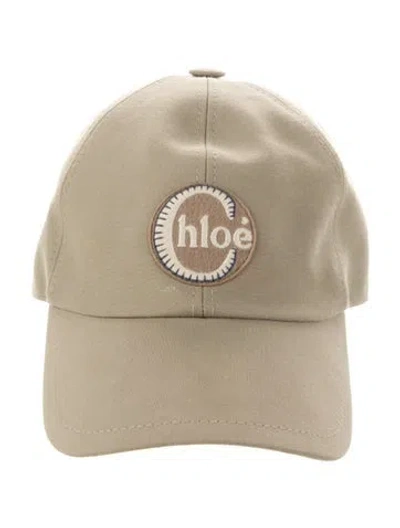 Pre-owned Chloé Embroidered Baseball Hat In Green