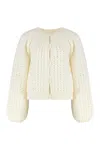 Chloé Embroidered Cardigan In Wool And Cashmere In White
