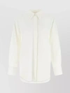 CHLOÉ EMBROIDERED COLLAR LINEN OVERSIZE SHIRT