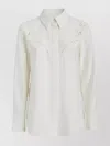 Chloé Embroidered Cotton Button-up Shirt