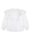 Chloé Embroidered-design Cotton Blouse In White