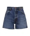 Chloé Mid Wash Kadovar Denim Shorts In Blue