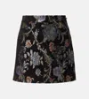 Chloé Floral Tapestry Jaquard Mini Skirt In Black