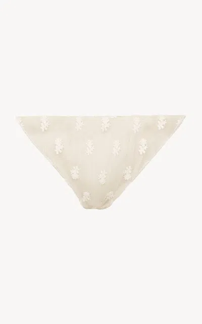 Chloé Embroidered Lace Briefs In Nude