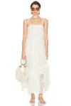 Chloé Embroidered Lace Maxi Dress In White