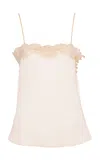 Chloé Embroidered Lace Tank Top In Neutral