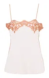 Chloé Embroidered Lace Tank Top In Pink