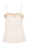 Chloé Embroidered Lace Tank Top In Pink