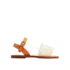 Chloé Chloe Embroidered-logo Fringed Sandals In White