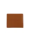 Chloé Embroidered-logo Leather Wallet In Brown