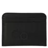 Chloé Chloe Embroidered Logo Sense Card Holder In Soft Leather In Black
