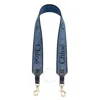 Chloé Chloe Embroidered-logo Shoulder Bag Strap In Blue