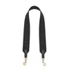 Chloé Embroidered-logo Shoulder Strap In Black