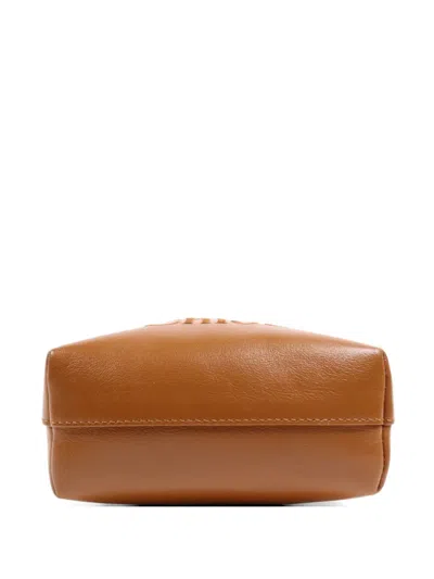 Pre-owned Chloé Embroidered Logo Tote Bag In Brown