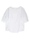 Chloé Embroidered Organic Cotton Voile Blouse In White