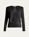 Chloé Embroidered Pointelle Cotton Combo Top