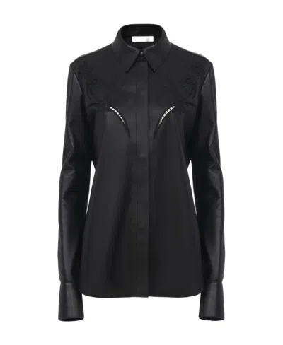 Chloé Embroidered Shirt In Black