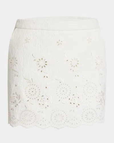 Chloé Embroidered Spongy Jacquard Mini Skirt