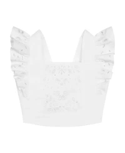 Chloé Embroidered Vest In White