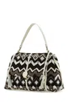 Chloé Embroidered Wool Large Penelope Shoulder Bag In Multicolorbrown1