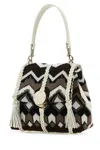 Chloé Embroidered Wool Small Penelope Handbag In Multicolorbrown1