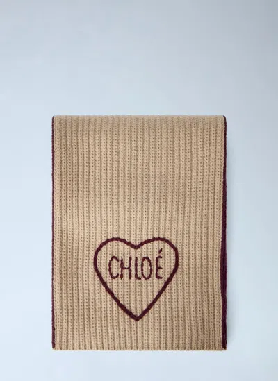 Chloé Encoeur Scarf In Black
