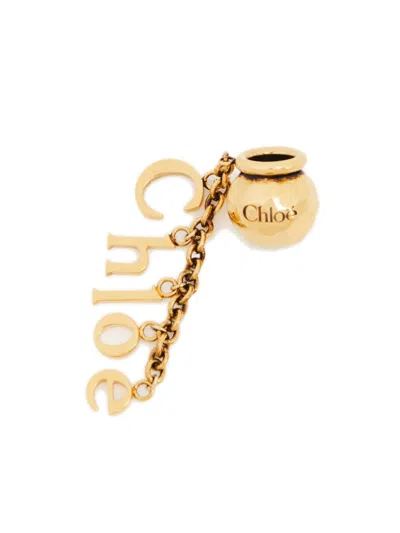 Chloé Engraved Logo Mini Accessory - 9cm Length In Gold