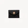 Chloé Envelope Card Holder In Grained Leather In Black